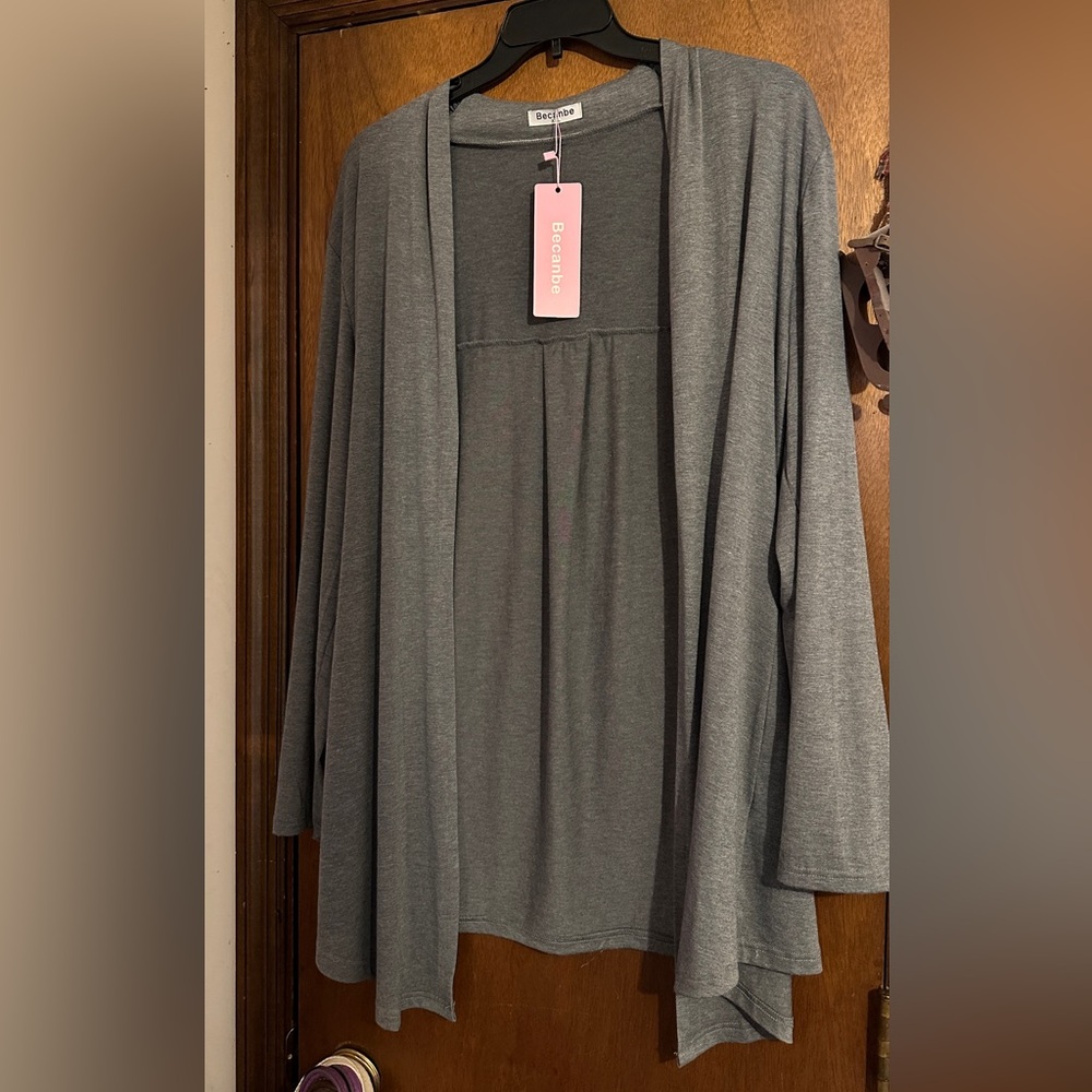 Becanbe XXL grey sweater cardigan
